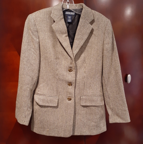 Land's End Plaid Stitched Blazer - Picture 1 of 5